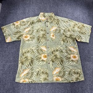Joe Marlin Hawaiian Shirt Men’s XL Tropical Aloha Camp Floral Rayon Blend